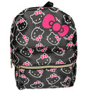 Hello Kitty Teen Bows All Over Print Polyester Mini Backpack, Black