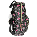 Hello Kitty Teen Bows All Over Print Polyester Mini Backpack, Black