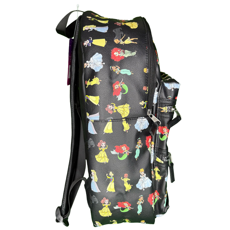 Disney Princess 16" PU Leather Deluxe Backpack Magical Style & Everyday Function