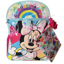 Disney Minnie Mouse Kids School Backpack 16" 5PC Lunch Kit, Keychain, Scrunchie, keychain, and utility case