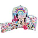 Disney Minnie Mouse Kids School Backpack 16" 5PC Lunch Kit, Keychain, Scrunchie, keychain, and utility case