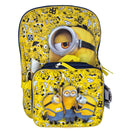 Disney Minions 16" School Backpack with Large Front Pocket & Rectangular Lunch Bag