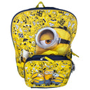 Disney Minions 16" School Backpack with Large Front Pocket & Rectangular Lunch Bag