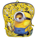 Disney Minions 16" School Backpack with Large Front Pocket & Rectangular Lunch Bag