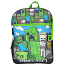 Minecraft Kids School Backpack 16" 5PC Lunch Kit, Keychain, Metal Carabiner, Batman keychain, and utility case