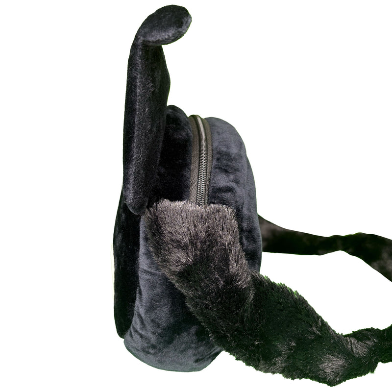 Soft and Furry Hello Kitty Kuromi Black Plush Crossbody Bag for Girls