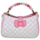 Loungefly Sanrio Hello Kitty Mini Pink and White Holiday hand bag with Stars, Crossbody strap and Hello Kitty keychain - Release Date 10/23