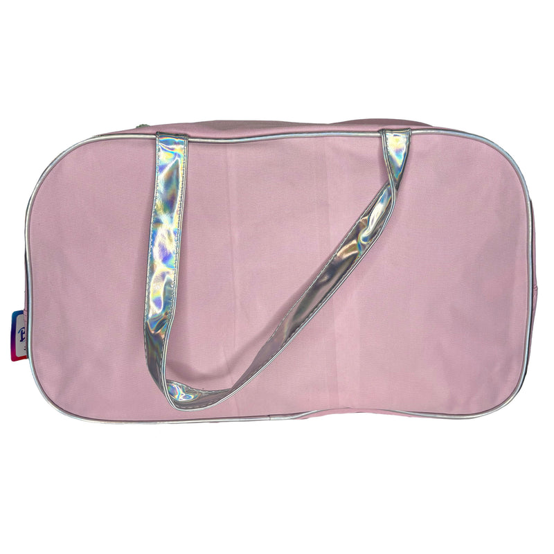 Furry Front Duffle Bag in 300D Polyester w/Shiny Foil Handle and PVC Patch