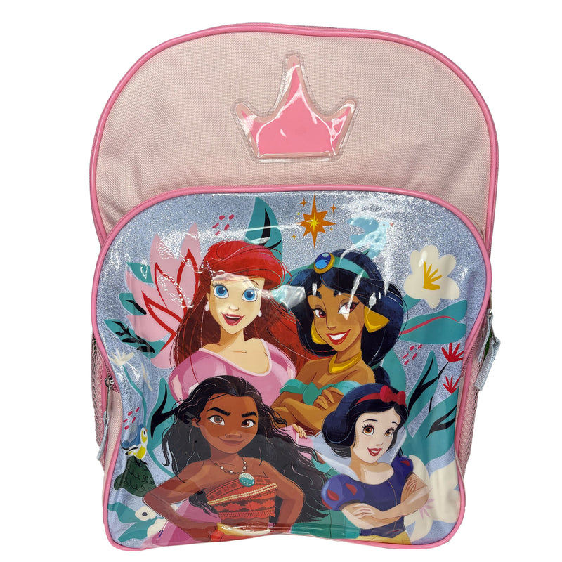 Disney Princesses Pink 16" School Backpack with Front Pocket