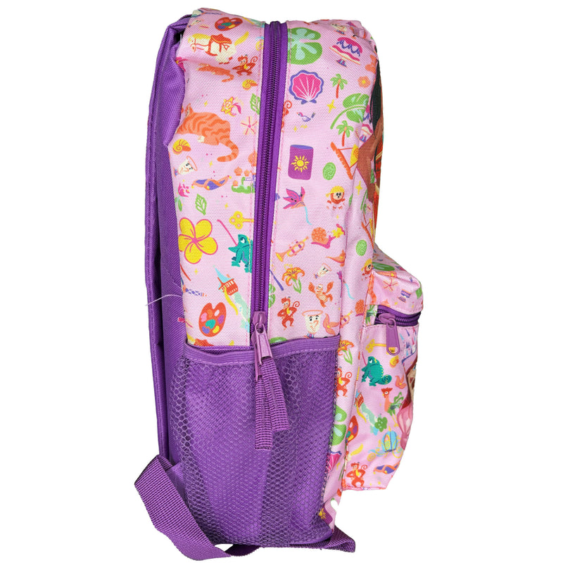 Disney Princess 16" Nylon School Backpack With 2 Mesh Side Pockets and 1 Small Front Pocket