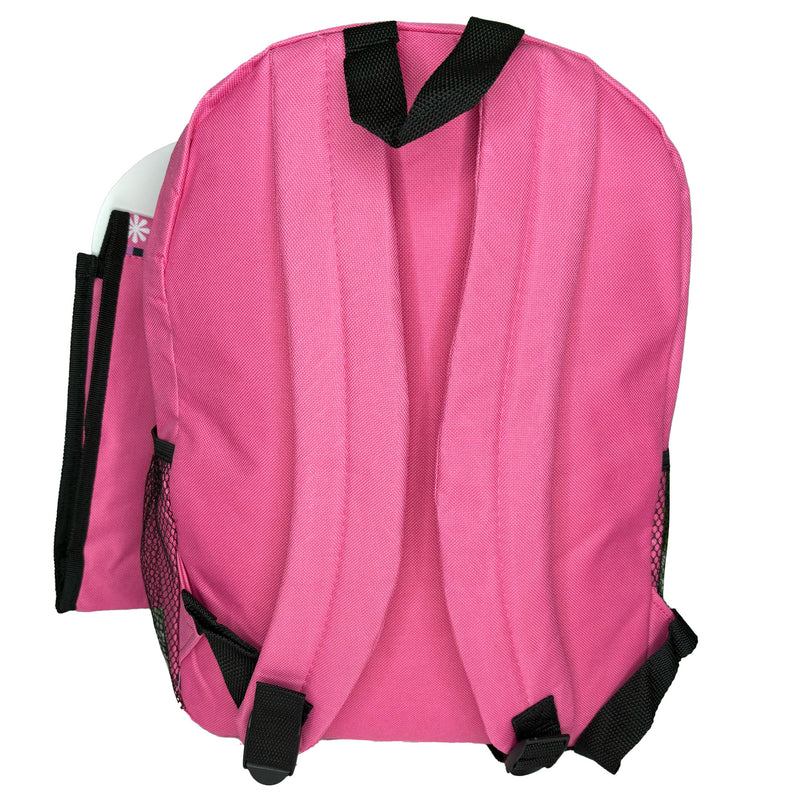 Walt Disney Minnie Mouse 16" Pink Nylon Backpack with Lunch Bag set for Girls 3+