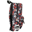 Minnie Mouse & Bows All Over Print Black and Red 16" Backpack with Front Pocket