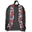 Minnie Mouse & Bows All Over Print Black and Red 16" Backpack with Front Pocket