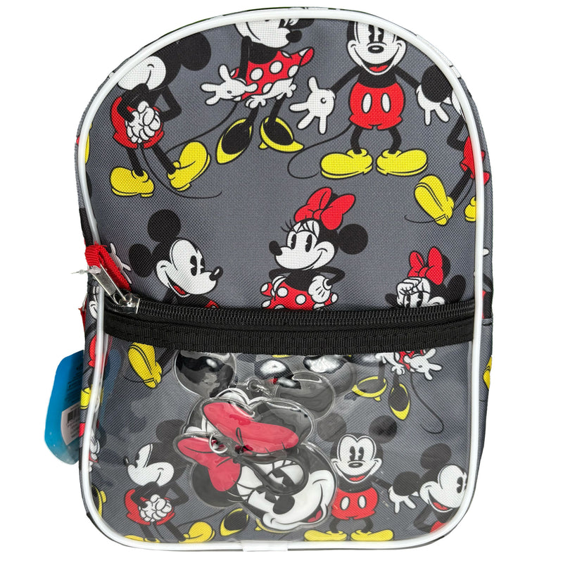 Mickey & Minnie Mouse Mini Deluxe 10" Backpack With Pocket