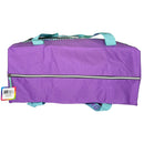 Purple OMG Girls Duffle Bag with a Purple Top and Black Bottom for Travel, Sports, Sleepovers or the Beach