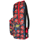 Spiderman Heads All Over Nylon Kids Backpack 16" School Bookbag for and Boys