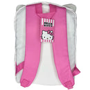 Sanrio White and Pink Hello Kitty Head 16" School Backpack with Front Pocket