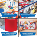 Transformers Wooden Electronic Air Hockey Table Game, 2-Player, Ages 4+
