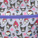 Kuromi All Over Nylon Purple Kids 16" School Backpack