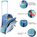Disney's Stitch 16" Rolling Travel Backpack With Wheels And A Keychain