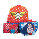 DC Comics Wonder Woman 16" 5-Piece Backpack Set with Insulated Lunch Bag