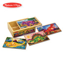 Melissa & Doug Wooden Jigsaw Puzzles in a Box - Dinosaur