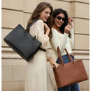 LOVEVOOK Laptop Tote Bag for Women 15.6 Inch Waterproof Leather Computer Bags Business Office Work Briefcase Black