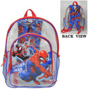 Marvel's Spider-Man Transparent 16" Backpack that's clear for Stadiums, Summer, Theme Parks, Travel for Boys ages 4-10