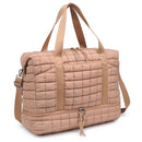 Globetrotter Quilted Nylon Puffer Travel Weekender Natural