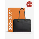 LOVEVOOK Laptop Tote Bag for Women 15.6 Inch Waterproof Leather Computer Bags Business Office Work Briefcase Black