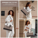 LOVEVOOK Laptop Leather Messenger Work Bag for Women, Waterproof Business Teacher Bag, Large Computer Laptop Bag