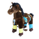 PonyCycle K35 Riding Horse No Battery Chocolate Brown Giddy up Pony Plush Toy Walking Animal Age 3-5 Years Small Size