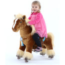 PonyCycle K31 Riding Horse White and Purple Unicorn No Battery Pony Plush Toy Walking Animal Age 3-5 Years Small Size