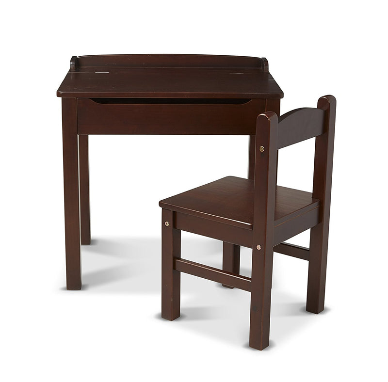 Melissa & Doug Lift-Top Desk & Chair - Espresso Children's Furniture