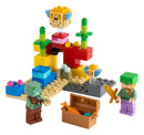 LEGO Minecraft The Coral Reef 21164 Featuring Alex, a Drowned and 2 Cool Puffer Fish (92 Pieces)