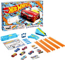 Hot Wheels Celebration Box Complete Starter Set with 6 Cars, Track & Ramps Car Vehicle Playset, 13 Pieces