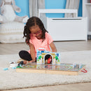 Melissa & Doug 18-Piece Wooden Take-Along Tabletop Town, 4 Rescue Vehicles, Play Pieces, Bridge