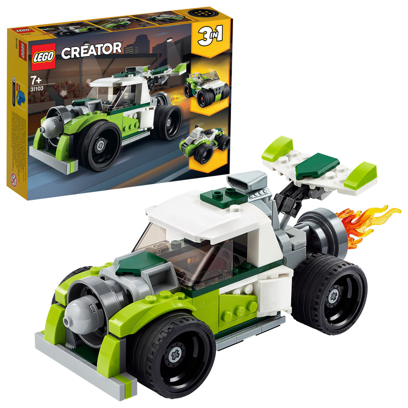 LEGO Creator 3in1 Rocket Truck 31103 Action Building Toy for Kids, Build a Rocket Truck, Off-Roader or Quad Bike (198 Pieces)