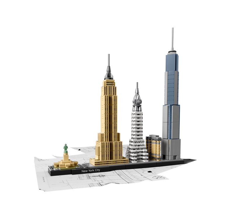 LEGO Architecture New York City 21028 Model Kit for Adults and Kids (598 pcs)