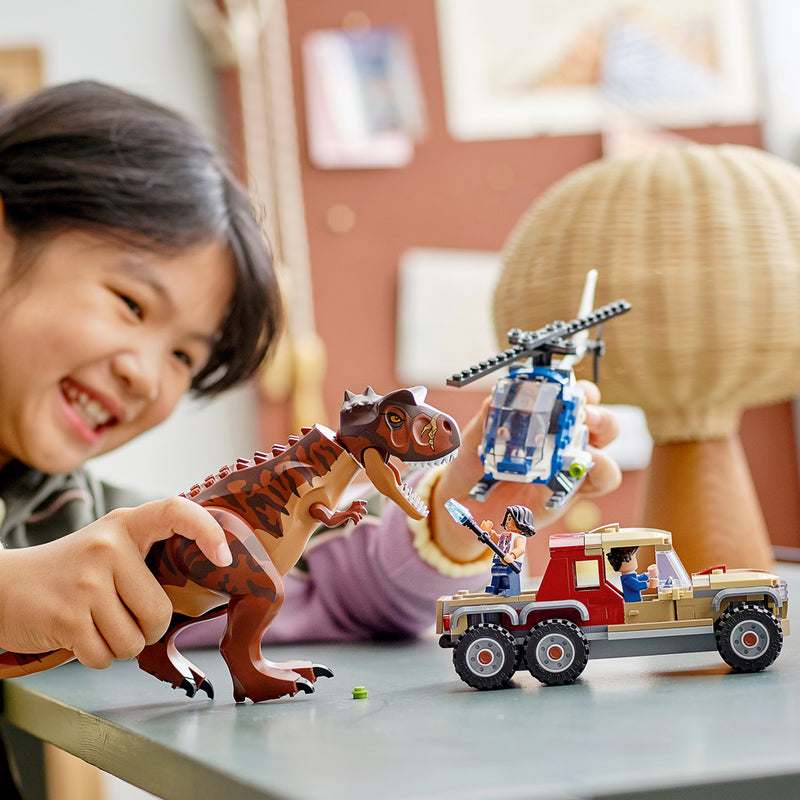 LEGO Jurassic World Carnotaurus Dinosaur Chase 76941 Building Toy Playset (240 Pieces)
