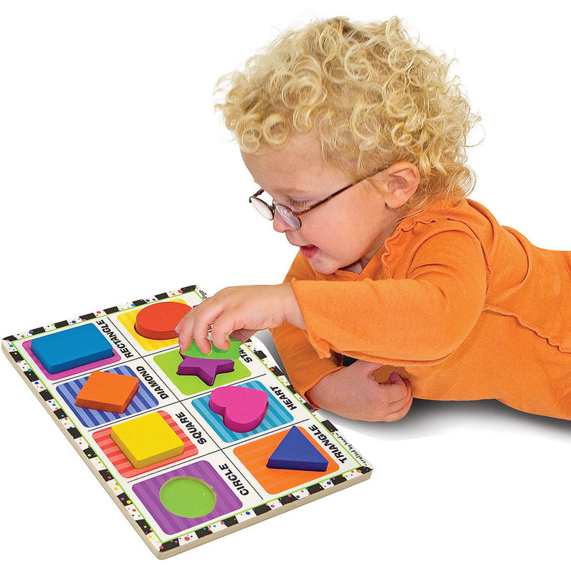 Melissa & Doug Shapes Wooden Chunky Puzzle (8 pcs)