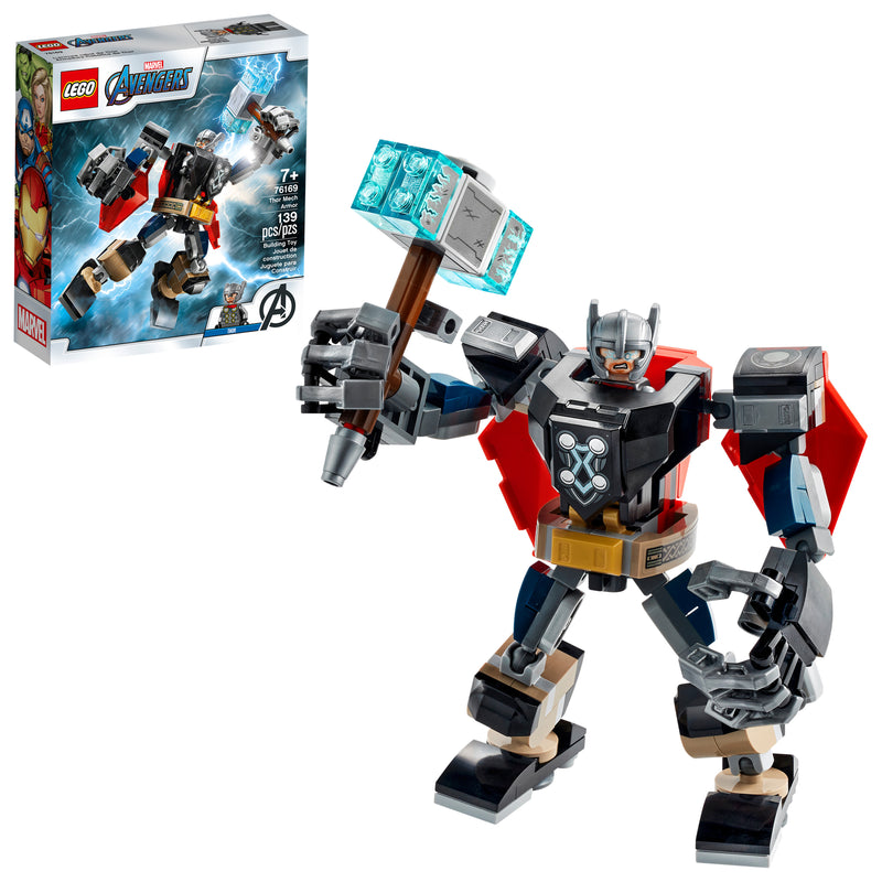 LEGO Marvel Avengers Classic Thor Mech Armor 76169 Cool Thor Hammer Playset (139 Pieces)
