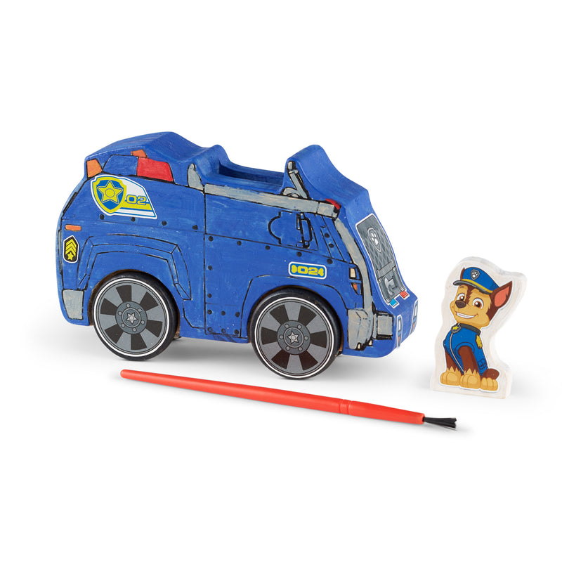 Melissa & Doug PAW Patrol Wooden Vehicles Craft Kit - 3 Decorate Your Own Vehicles, 3 Play Figures