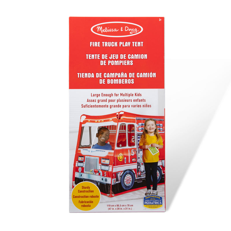 Melissa & Doug Fire Truck Fabric Play Tent and Storage Tote