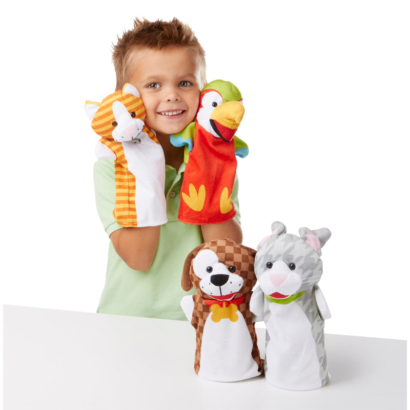 Melissa & Doug Playful Pets Hand Puppets (Set of 4)