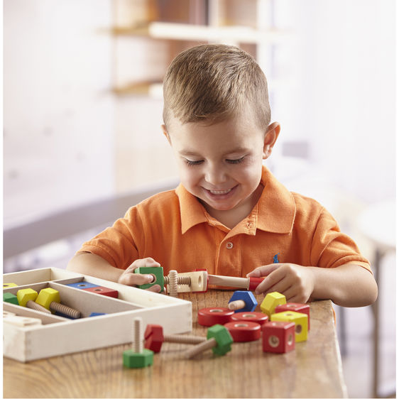 Melissa & Doug Wooden Construction Building Set MCI EA