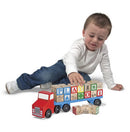 Melissa & Doug Alphabet Blocks Wooden Truck Educational Toy