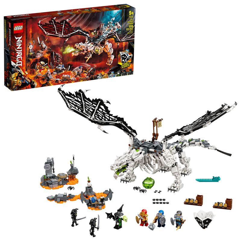 LEGO NINJAGO Skull Sorcerer’s Dragon 71721 Ninja Dragon Building Toy