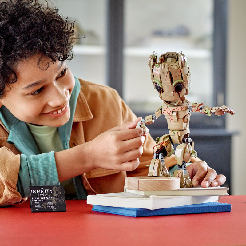 LEGO Marvel I am Groot Buildable Toy, 76217 Guardians of the Galaxy 2 Set, Collectable Baby Groot Model Figure, Gift Idea