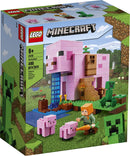 LEGO Minecraft The Pig House 21170 Featuring Alex, a Creeper and a House (490 Pieces)